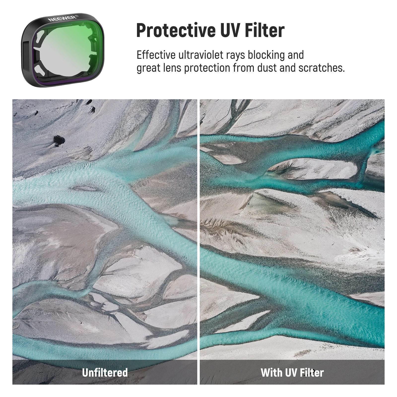 NEEWER Limited Variable ND Filter Kit For DJI Mini 3/Mini 3 Pro 4 pcs ND2-ND32/ND64-ND512 CPL/UV Lens Filte HD Optical Glass 6