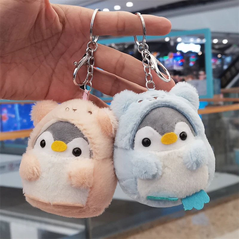 Plush Key Chain Cartoon Day penguin pendant plush doll key chain cute bag pendant