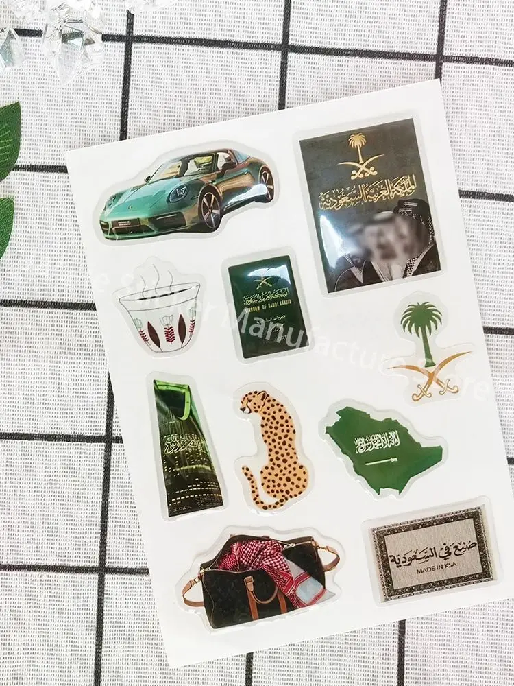 Arab personal phone case dome epoxy sticker silicon resin ipad label popular decorative crystal jelly cute DlY glass shapes phone case sticker