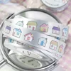 Ins Korean Cute Matte Silver Decoration Adhesive Tape Handbook DIY Scrapbooking Journal Collage Material Stickers Roll Gift 2