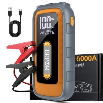 3000A/4000A Auto Portatile Salto di Avviamento Accumulatori E Caricabatterie Di Riserva Auto Booster Caricatore Dispositivo di Avviamento Benzina Diesel 12V Auto di Emergenza Booster