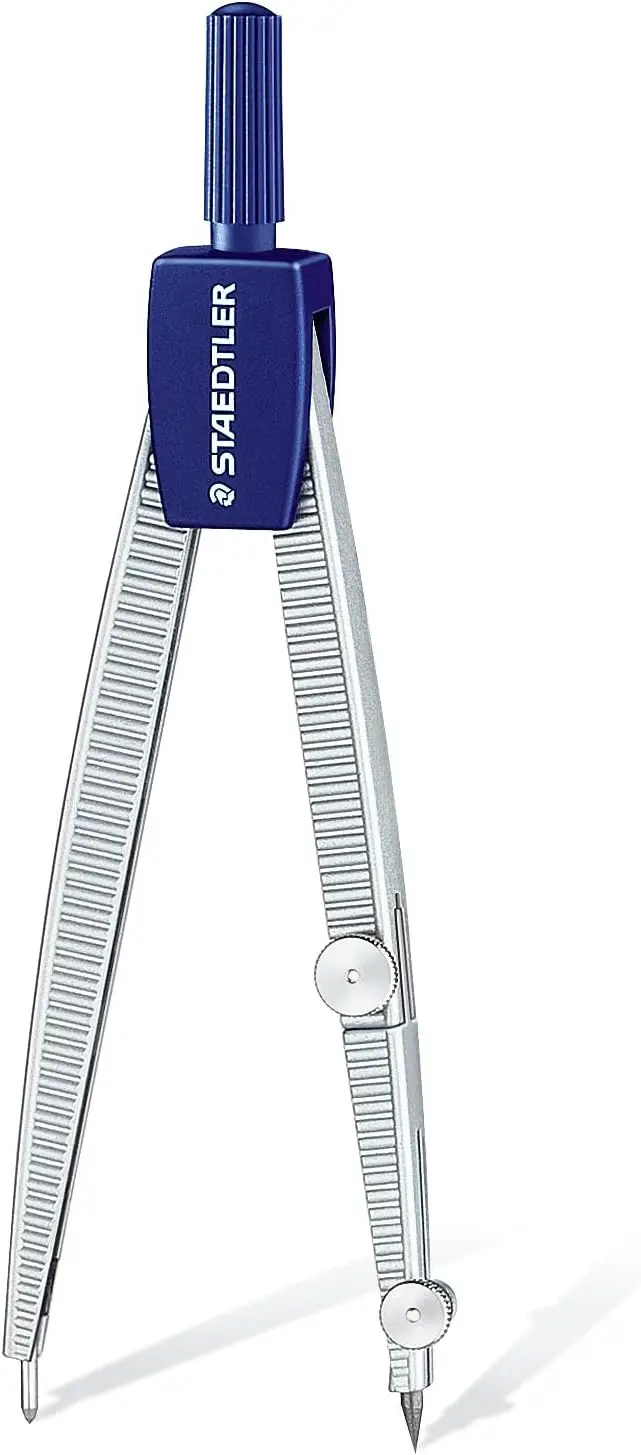 Staedtler Noris Club 550 60 학교용 컴퍼스 세트(심 포함), 범용 어댑터 및 심 상자 포함