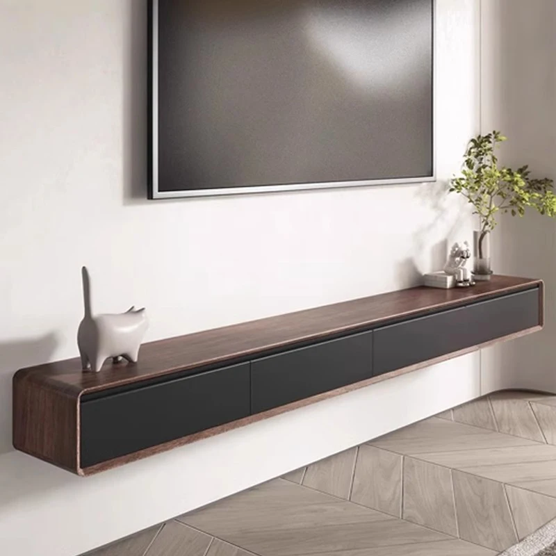 Nordic Modern Wall‑Mounted TV Stand with Drawers — Minimalist Glamour Storage Console 1