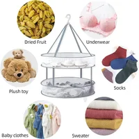 1/2 Layer Drying Net Drying Basket Household Folding Clothes Network Sweater Blouse Anti-deformation Herb Drying Rack 1