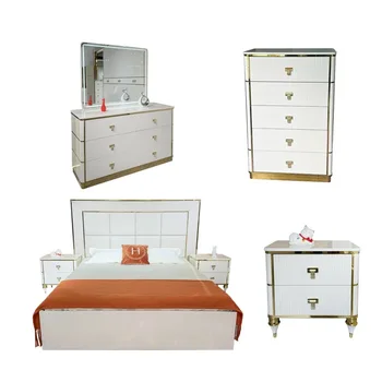 5-Piece Luxury King-Size Bedroom Furniture Set – Modern Wooden Frame 1