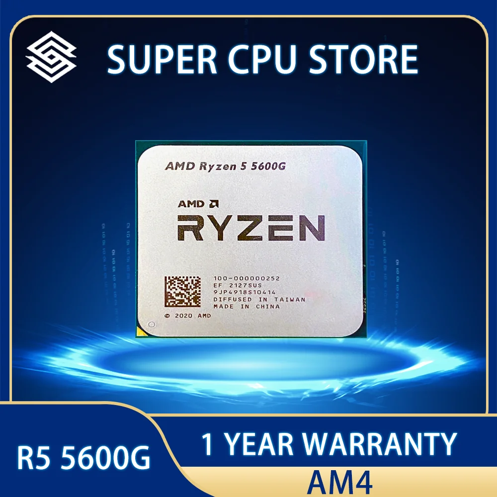Amd Ryzen 5 5600G R5 5600G 3.9Ghz Processore Cpu A Sei Core A Dodici Thread 65W L3 = 16M 100-000000252 Socket Am4 Nuovo Dispositivo Di Raffreddamento 