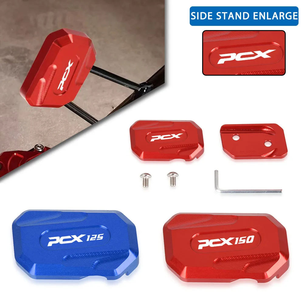 

Moto For Honda PCX125 PCX150 PCX160 ADV150 2020-2023 Moto Parts Kickstand Enlarger Support Extension Foot Side Stand Pad Plate