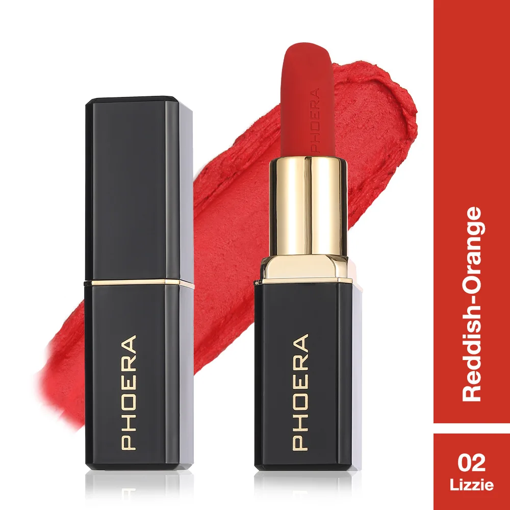 PHOERA 1/2/5Pcs Matte Vevlet Lipstick Lip Tinted Red Lip Glaze Lip Mud Lips&Cheek Dual-use Lasting Color Lip Gloss Blush Cream