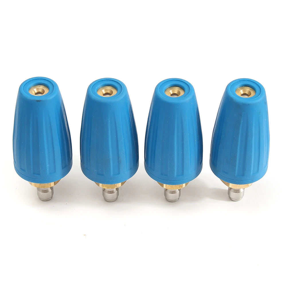 High-Pressure Washer Nozzle High Pressure Rotating Turbo Nozzle 1/4 Washer 2.5-4 GPM 5000PSI Spray Tip Cleaning Tool