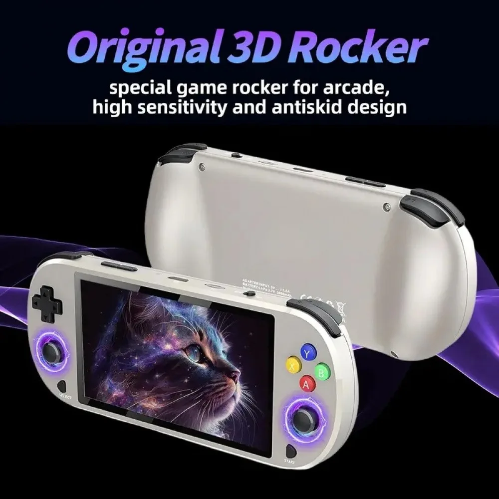 Enhanced Retro Handheld Game Console with 5-inch IPS Screen and Extensive Game Library