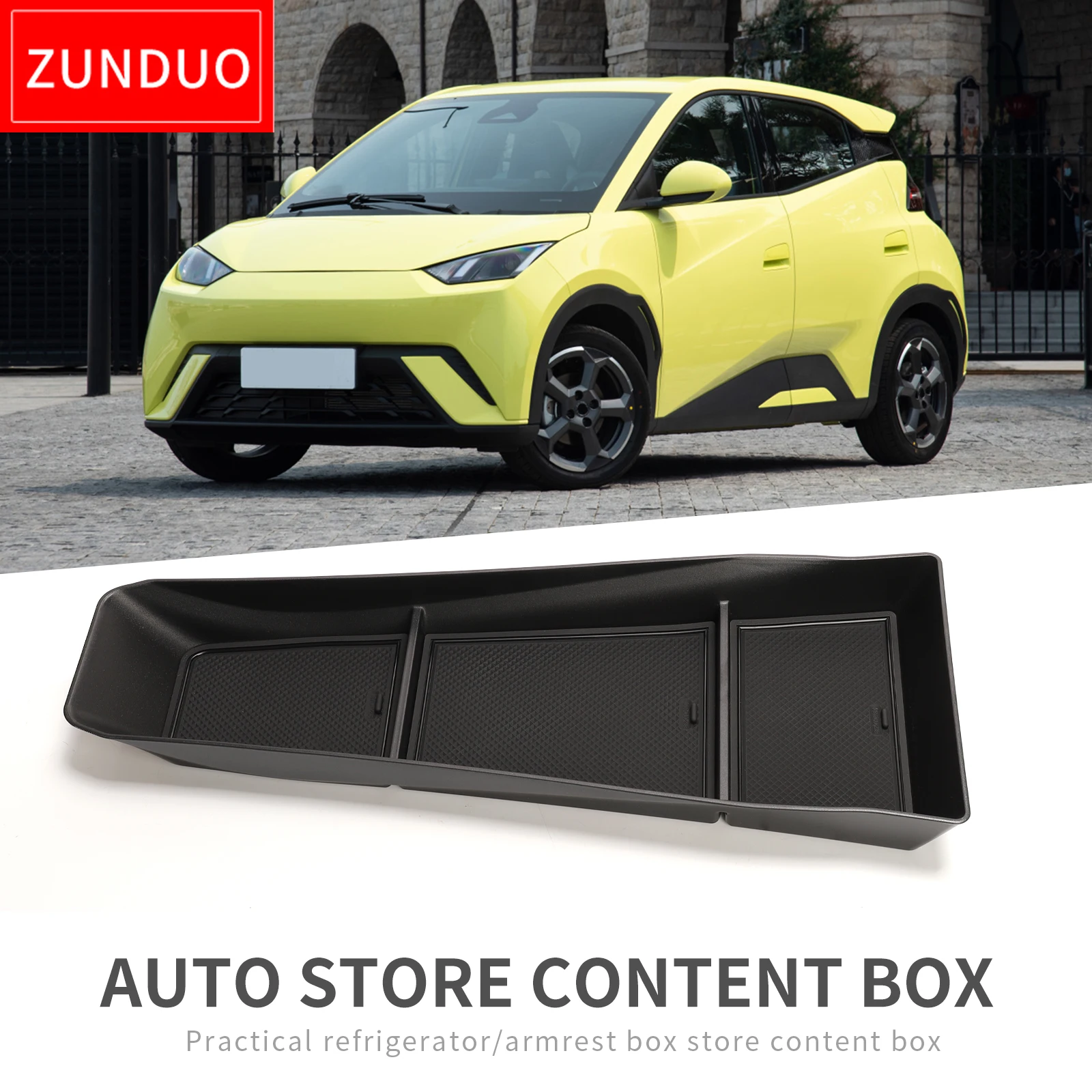 

ZUNDUO для BYD SEAGULL коробка для центральной консоли, центральный подлокотник, нижний слой, лоток для хранения, органайзер, аксессуары для интерьера