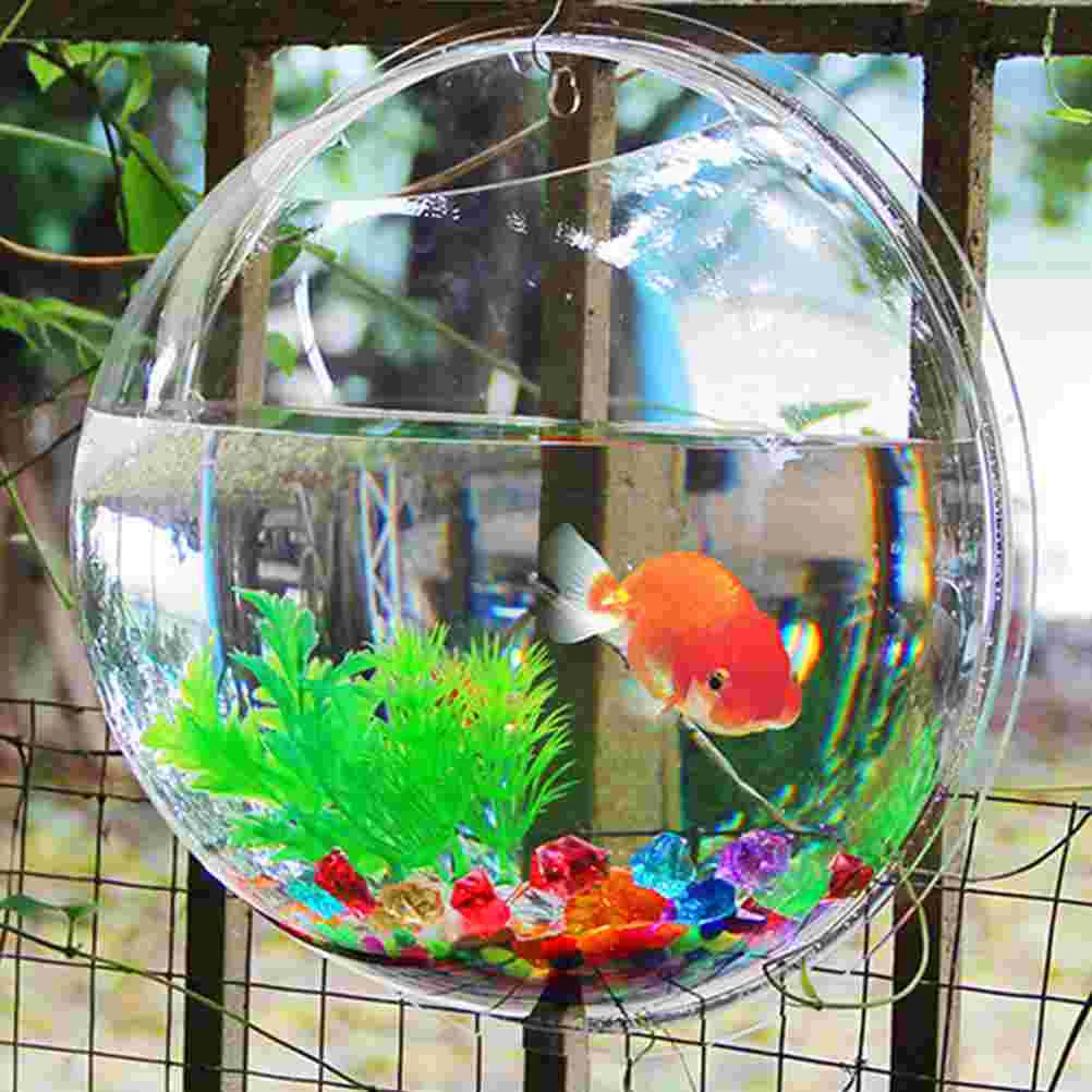 

Wall Mounted Fish Tank Acrylic Vase Bowl Wall-hanging Clear Flower Pot Decoration Vases Decorative Betta