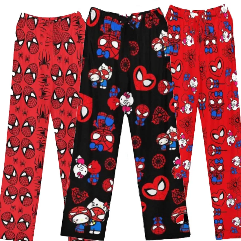 

Kawaii Sanrio Hello Kitty Pajama Pants Spring Autumn Y2K Casual Loose Pants Summertime Indoor Air-Conditioned Pants Girls Gift