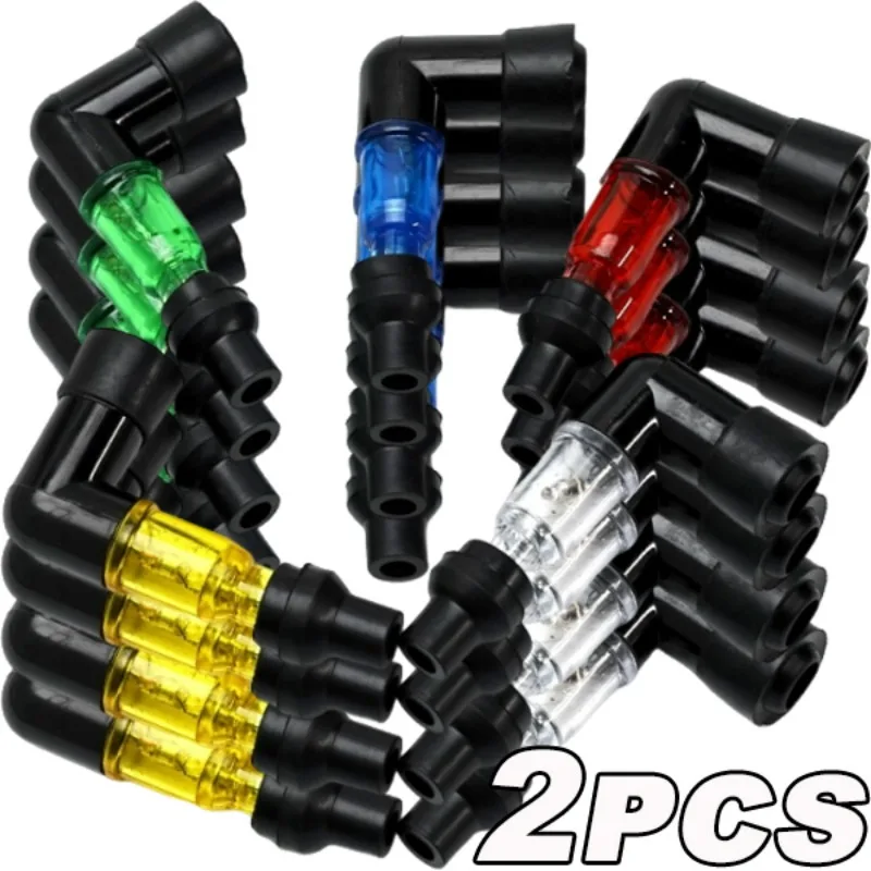 LED Spark Plug Cap Universal Flashing Glow Ignition Coil Cover Waterproof Motorcycle  Parts for Night Riding Bike Modification