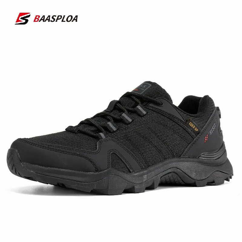 Hiking Shoes Baasploa Men's Hiking Shoes Non-slip Wear-resistant Outdoor Travel Shoes Fashion Waterproof Warm Sneakers Climbing