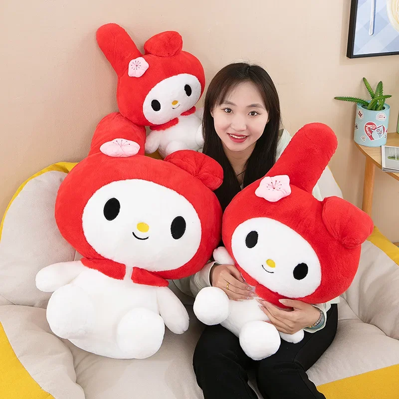 Red Melody Pillow Doll Plush Toys Cartoon Sanrio Sleeping Dolls Scratching Machine 9 Inch Activities Birthday Gift Toys kuromi plush doll toys sanrio cartoon anime cinnamoroll pillow dog scratching machine cloth melody doll girl gift plush toy