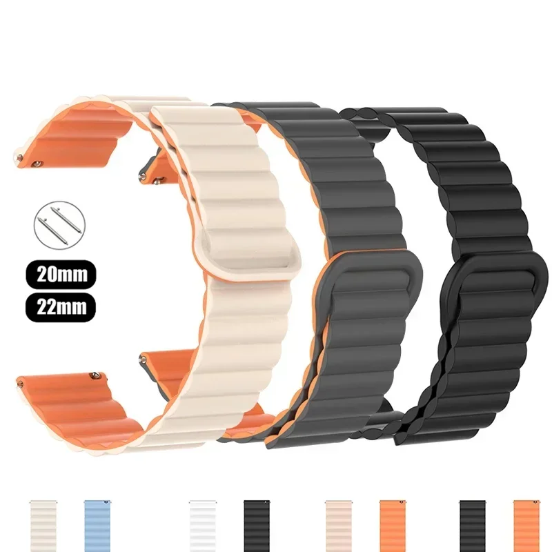 Amazfit GTS4/2/3/3pro/GTS2 Mini/GTR 4 42mm/47mm/GTR2/2e/stratos 벨트 팔찌 Amazfit bip 스트랩 용 20mm 22mm 자기 루프 밴드