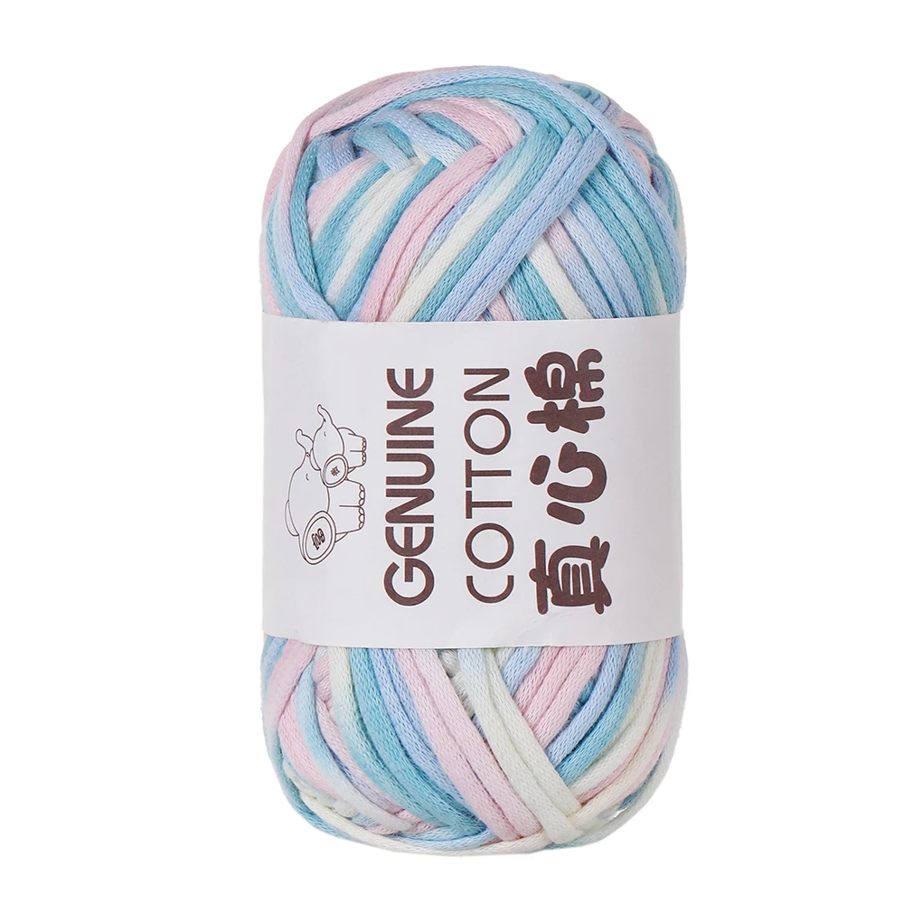 50g/Ball 80M Soft Cotton-Nylon Yarn Knitting Cotton Crochet Knitting Yarn for Beginners with Easy-to-See Stitches Crocheting