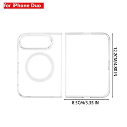 Magnetic Shell Transparent Case with Wireless Charging Compatibility (For Duo)