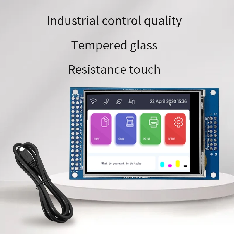 ESP32 IPS  LVGL     , Ʈ ÷ ũ, 2.8 ġ LCD TFT , ġ ũ , 2.8 240*320