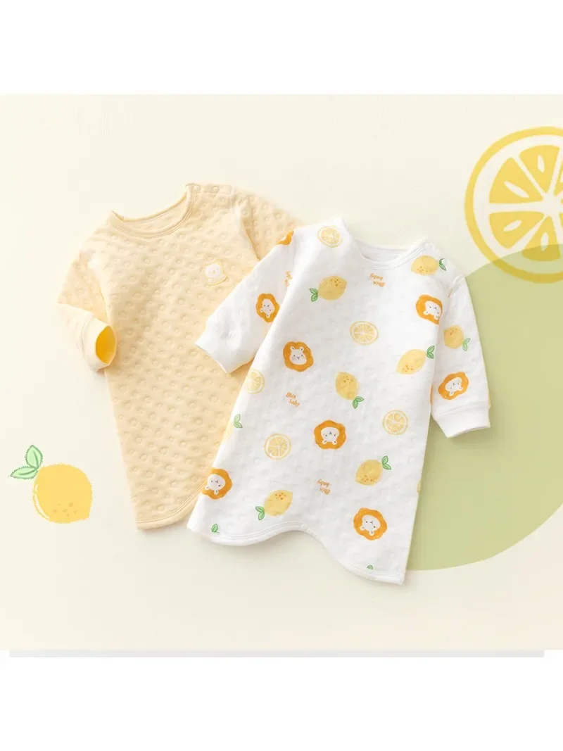 

Baby pajamas nightgown Children's air conditioning anti-kick quilt spring and autumn winter boys baby one-piece nightdress