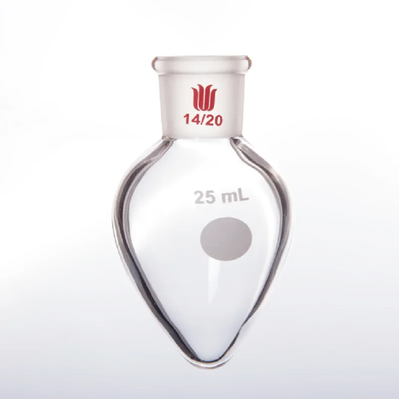 Lab Volumetric Flask SYNTHWARE Thick walled heart-shaped flask Pear shaped flask Capacity 5mL 10mL 15mL 25mL 50mL Borosilicate glass F32 lab glass supplies lab volumetric flask