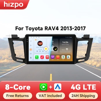 Hizpo-Radio de coche Octa Core para Toyota RAV4 RAV 4 2013-2017, Carplay, AI Voice, 2 din, Android Auto, 4G, Multimedia, GPS, 2 din, estéreo, BT 1