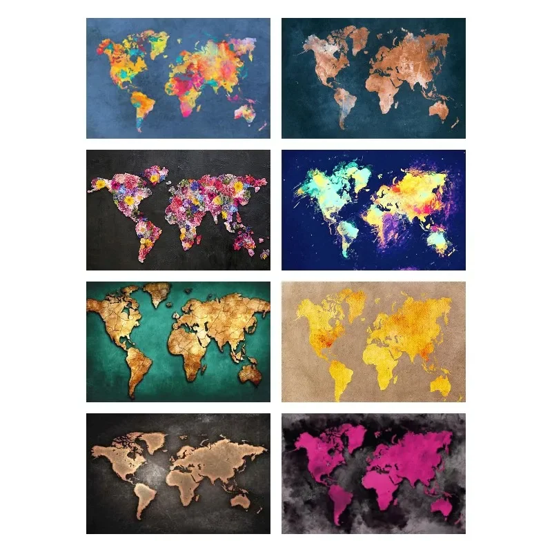 5D Pieno Quadrato/Rotondo Pittura Diamante Mappa Del Mondo Paesaggio Immagini Di Strass 5D Fai Da Te Diamante Ricamo Vendita Artigianale