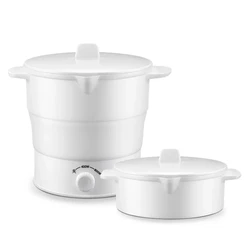 Compact Foldable Silicone Travel Kettle - Portable Electric Pot for Camping & Boiling Water (1 Pot)