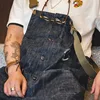 Maden Unisex Denim Overalls Vintage Jumpsuits Baggy Navy Deck Overalls For Female Male Wide-leg Oversize Jeans Couple Clothing 4