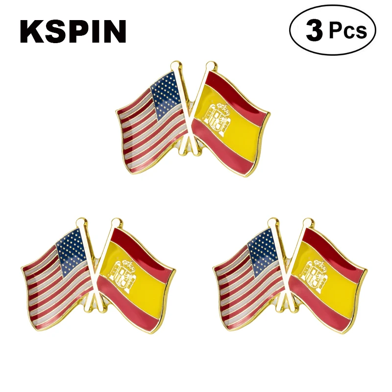 

U.S.A Spain Frendship Lapel Pin Brooches Pins Flag badge Brooch Badges