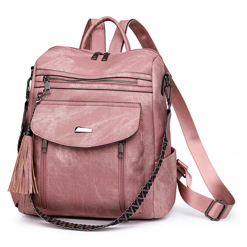 Women Anti-theft Design Backpack Casual Daypack Outdoor Female Women Shoulder Travel Multi-function Bags Women's Schoolbag 6