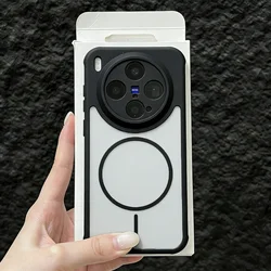 Luxury Cooling Armor Wireless Charging Case with Heat Dissipation Technology for Vivo X200 (BK WH)