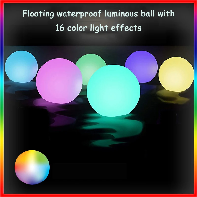 

BD8 LED Ball Lamp Colorful Remote Control Night Decorative Landscape Children's Toy Waterproof Light-Emitting Atmosphere Colourf