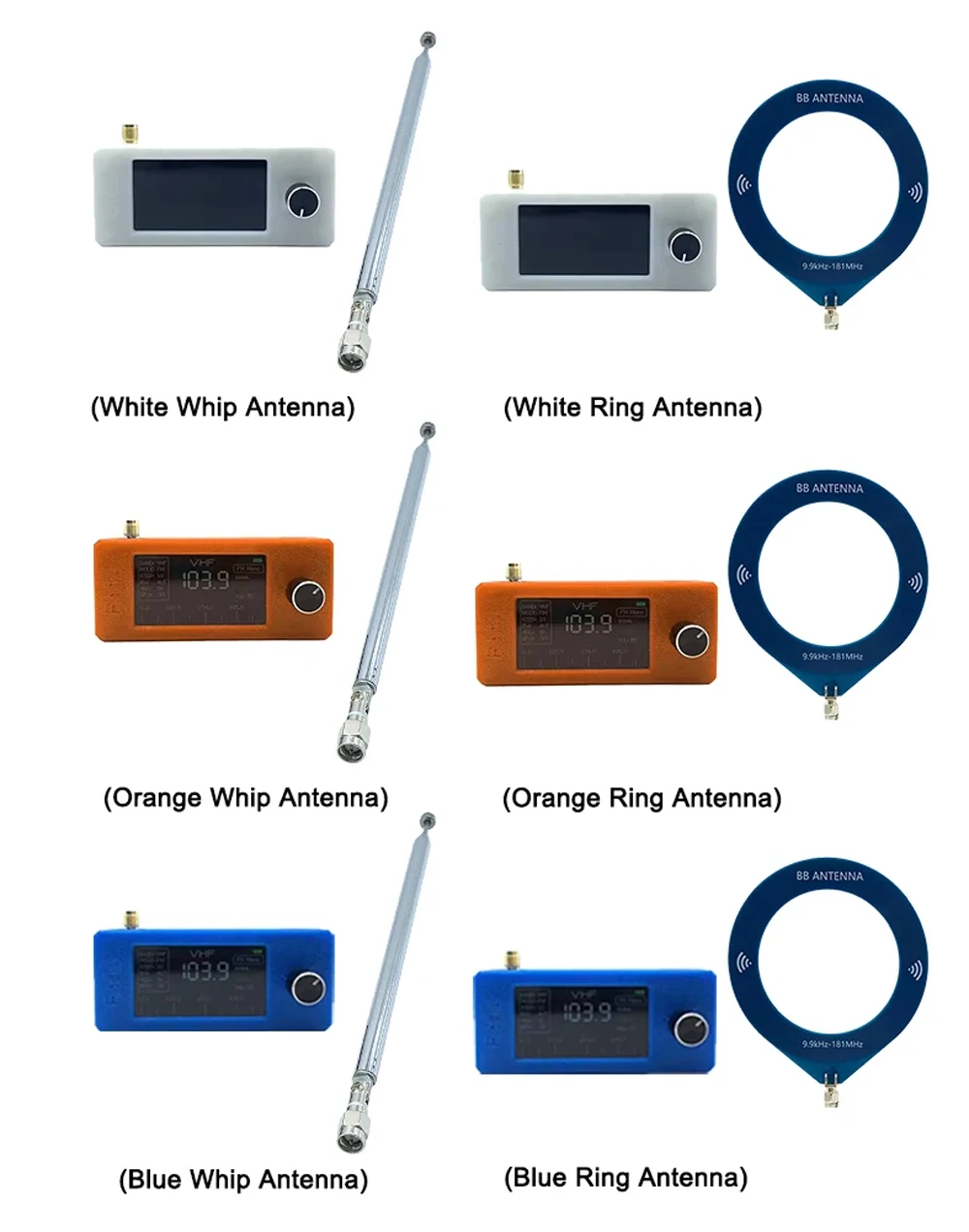 SI4732 0.5-108mhz Portable Radio 800mAh LSB/USB/AM/FM Radio with Antenna IPS Scr