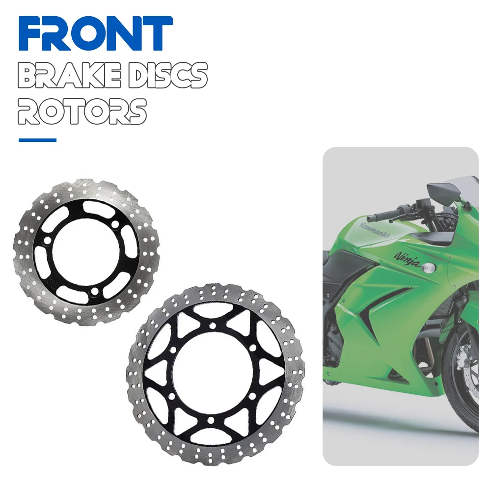 

2 PCS NINJA 250 Brake Disc Rotors CNC Front Rear Motorcycle FOR KAWASAKI NINJA250 EX25R EX 25R 2008 2009 2010 2011 2012 EX 25 R