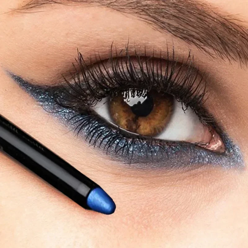 진주 빛 아이섀도우 펜슬 스틱, 방수 글리터 매트 누드 아이섀도우 메이크업 안료, 화장품, 블루 화이트 골드 아이라이너 펜