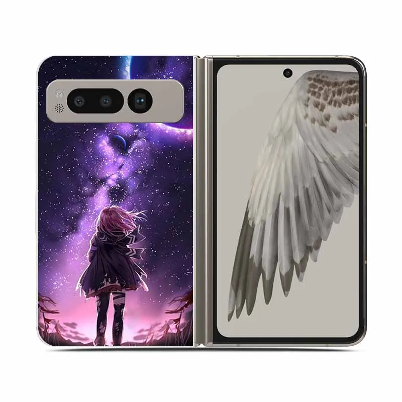 Clear Shockproof Hard Plastic Phone Case for Foldable Devices - 7.6 Protective Back Cover