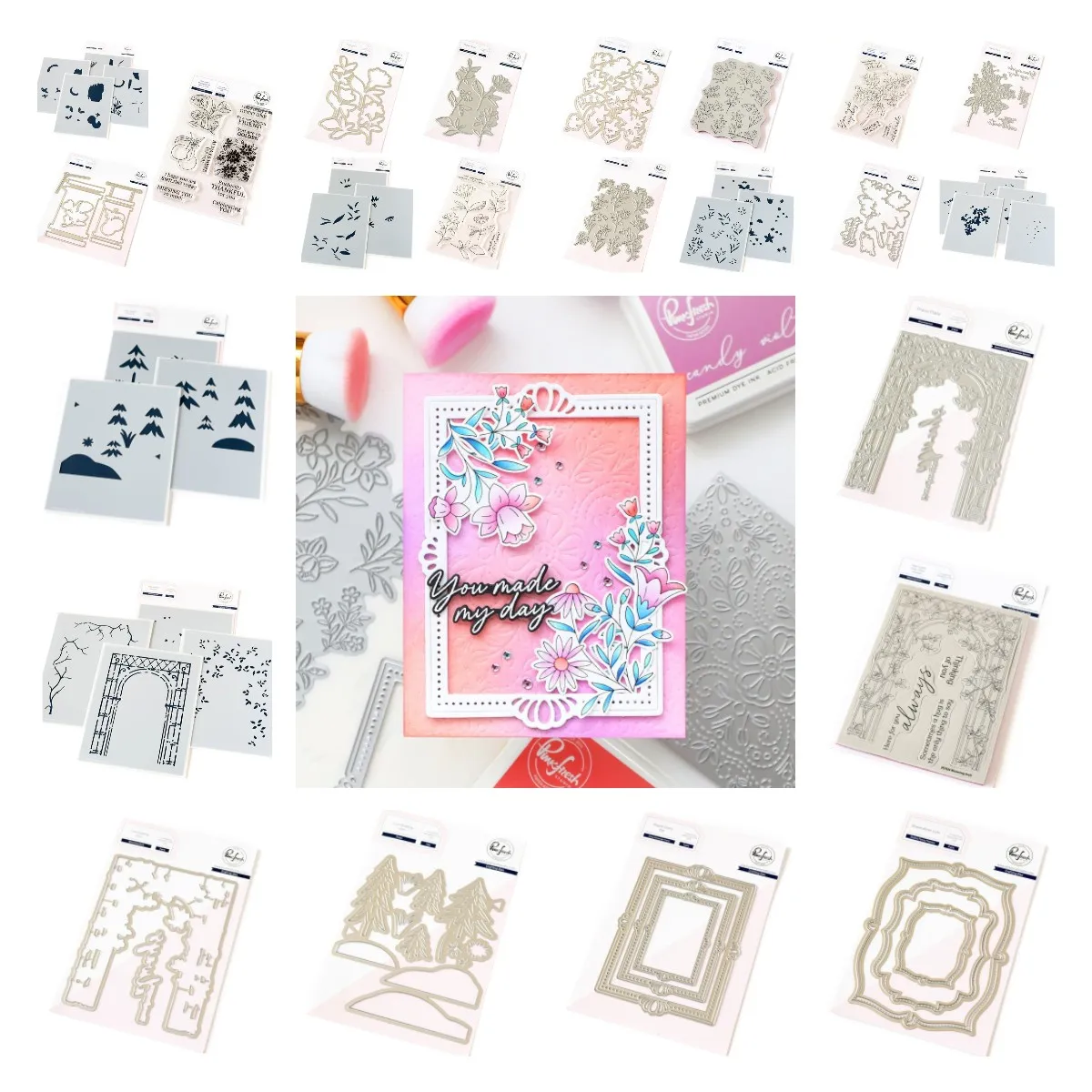 Dies Stamp Stencils Set Here for You Blooming Arch Fancy Rectangle Frame Die Flower Stencil DIY Scrapbook Card Handmade embossing stamps metal cutting die silkscreen stencils