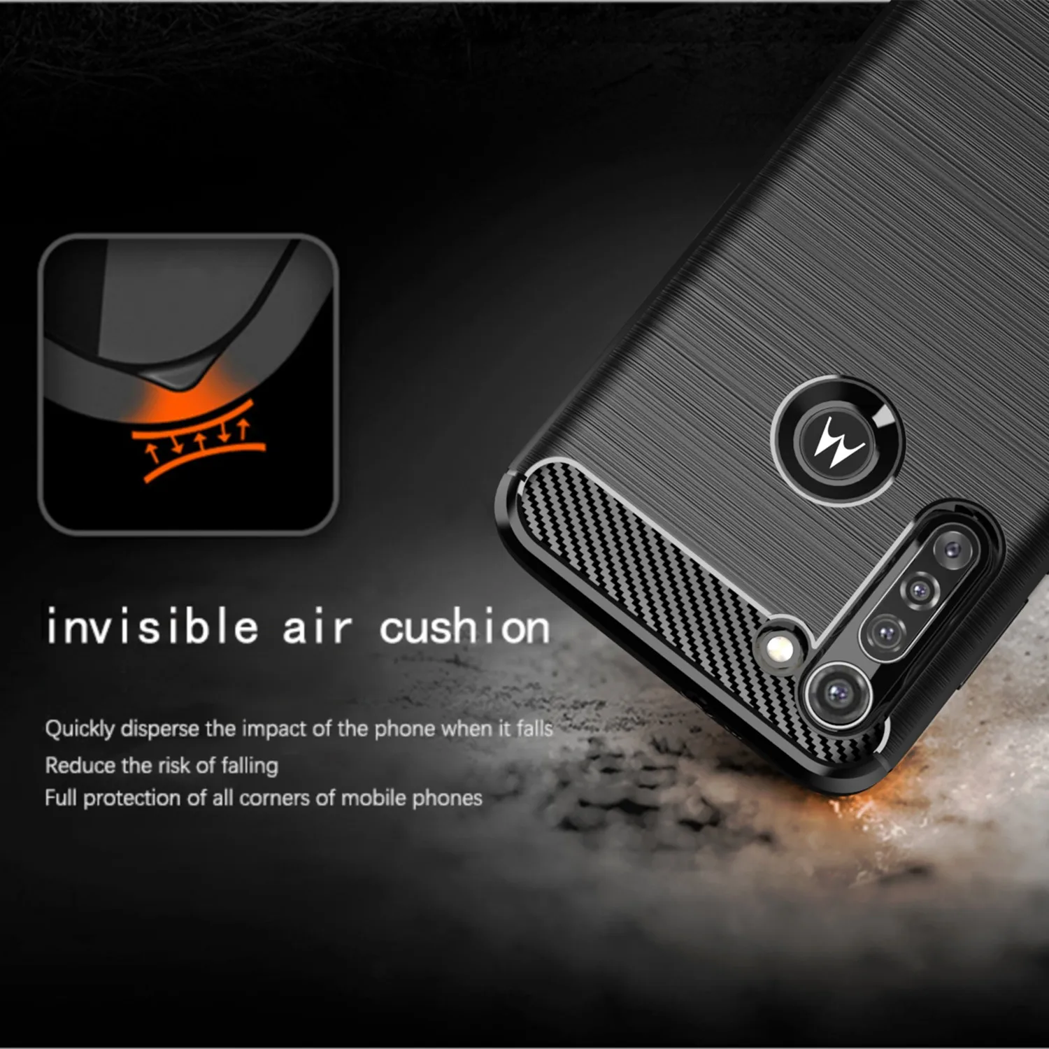 For Motorola G8 Power moto g8 plus play G8+ Case Shockproof Silicone Cover for Moto G8 Power Lite G8 Play Carbon Fiber Cases 6