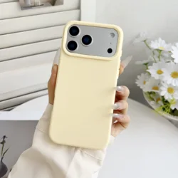 Vibrant Orange Matte Silicone Shockproof Phone Case Cover Accessories for iPhone 15 Plus (YELLOW)