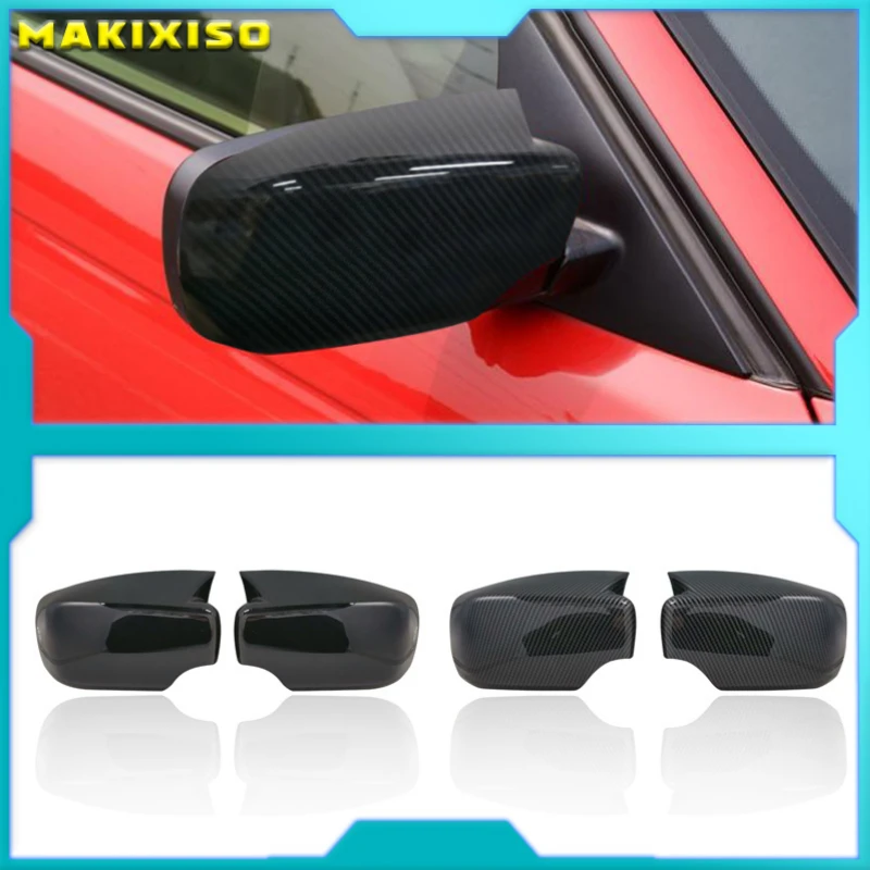 ABS Carbon Fiber Color Gloss Black Rearview Mirror Covers Side Mirror Caps For BMW E46 E39 Sedan
