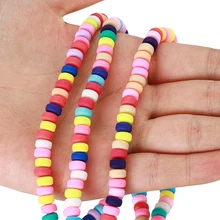 

100 Pcs 7mm Pill Shape Clay Beads Colorful Ellipse Chip Polymer Loose Beads for Jewelry Making Necklace Bracelet Diy Accessories