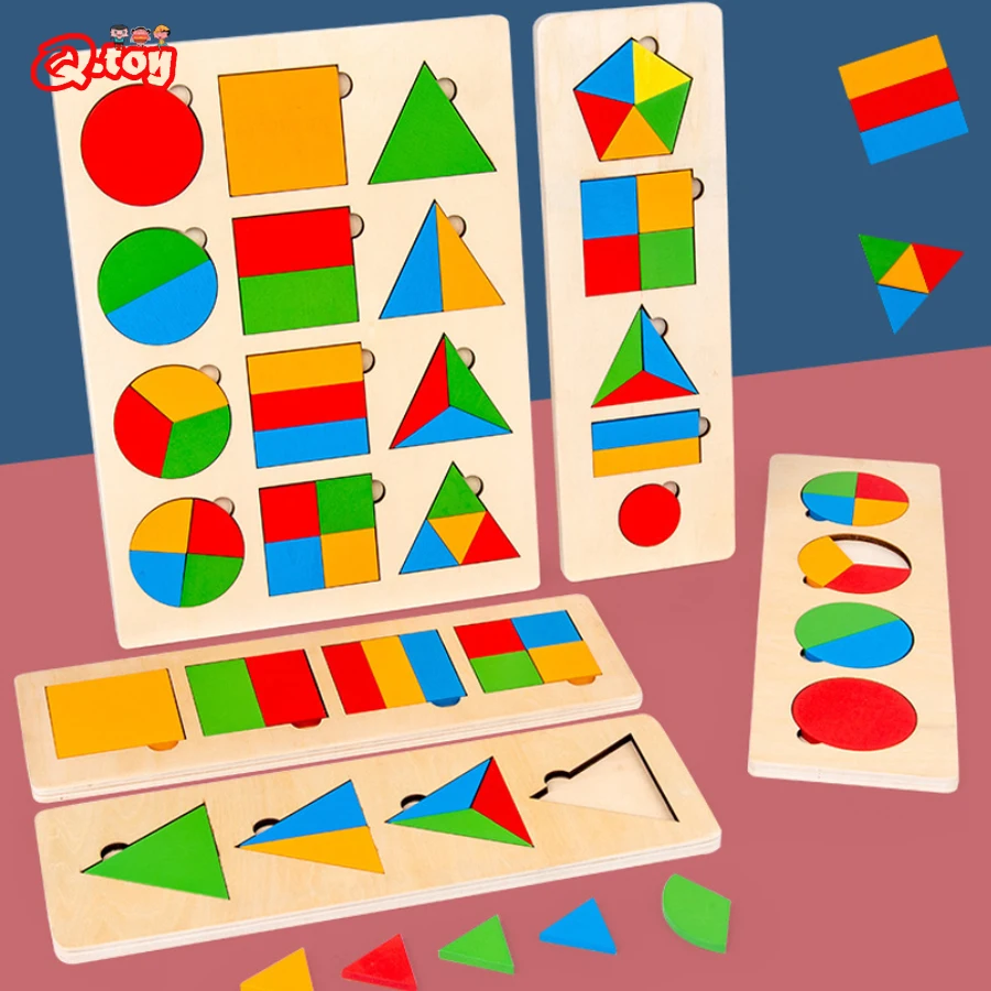 Jouet Puzzle en Bois Montessori, Jeu Éducatif Mathématiques pour