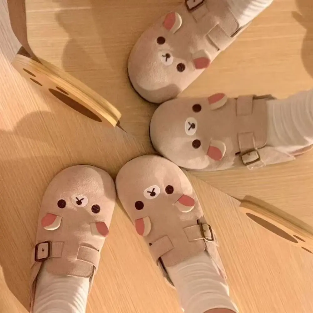 New Thick Bottom Rilakkuma Women's Shoes Cartoon Height Increase Anime Periphery Cute Retro Rilakkuma Slippers