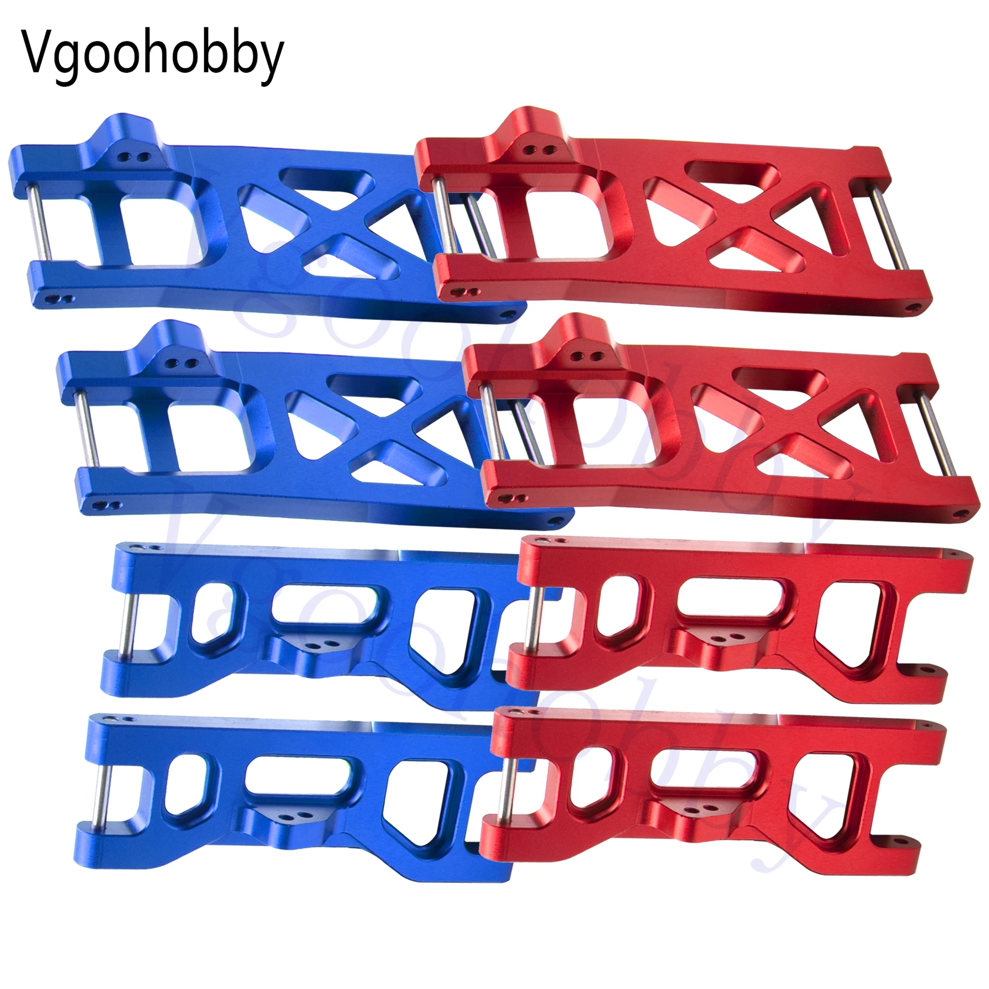 

Aluminum Alloy Front & Rear Lower Suspension A-Arms Set Upgrades Part for 2WD Ruckus Axe Crush RC Car Buggy Tuck