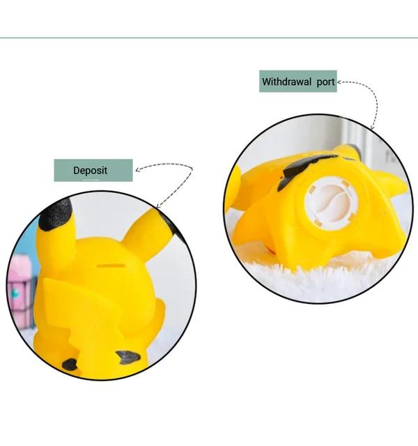 Oversized Pikachu Piggy Bank Children's Vinyl Piggy Bank Large-capacity Piggy Bank Children's Couple Birthday Gift Decoration 3