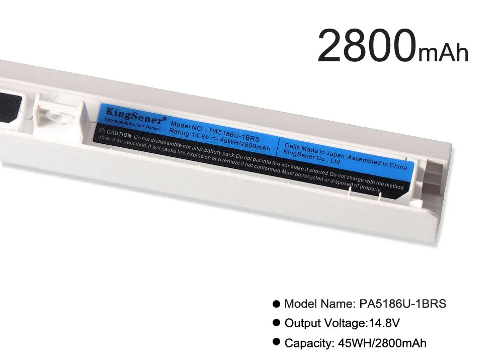 KingSener PA5186U PA5185U Battery For Toshiba Satellite C55 C55D C55T L55 L50-B L55D L55T C55-B C55-B5299 PA5186U-1BRS 45WH/50WH Laptop Battery