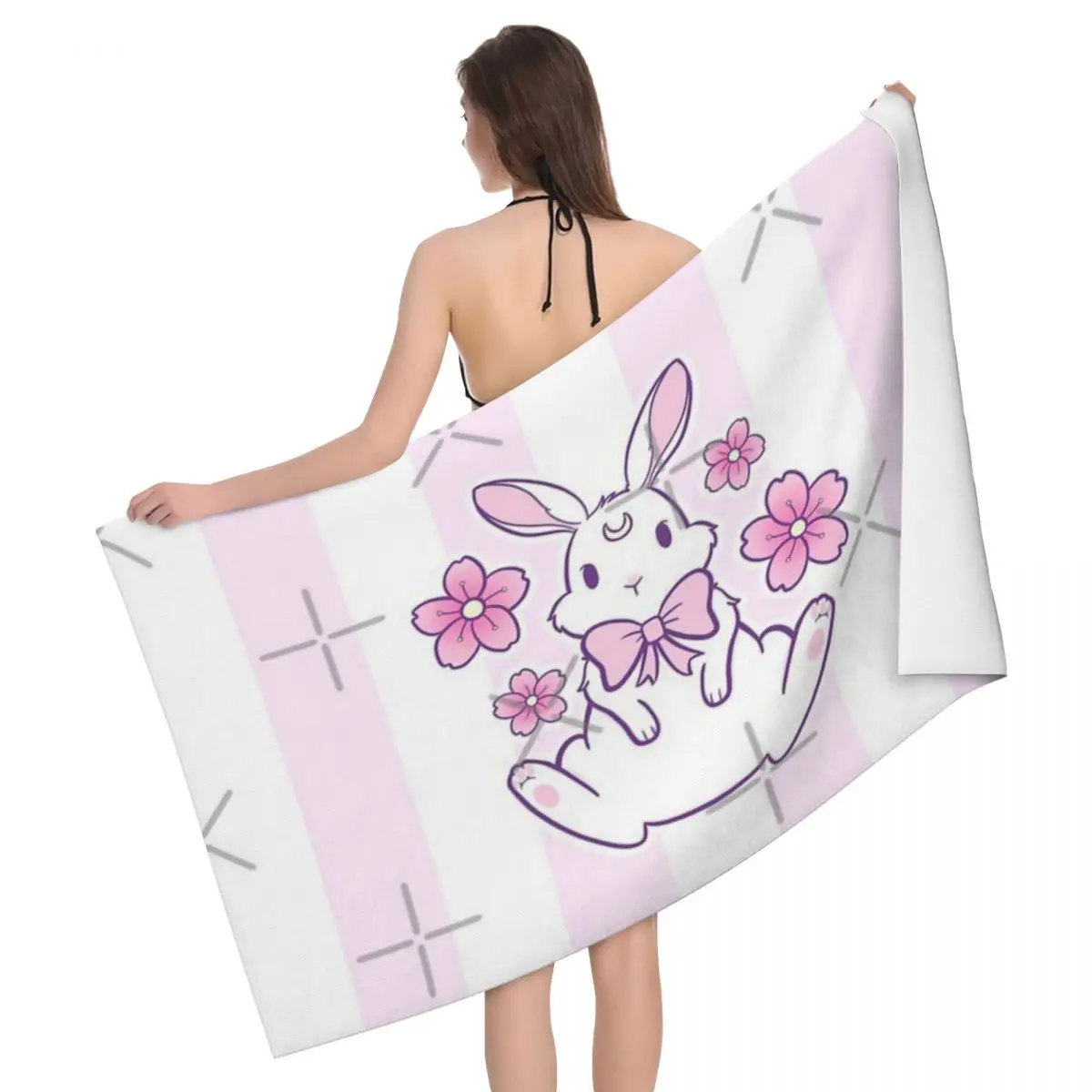 

Sakura Bunny 80x130cm Bath Towel Brightly Printed For School Great Gift