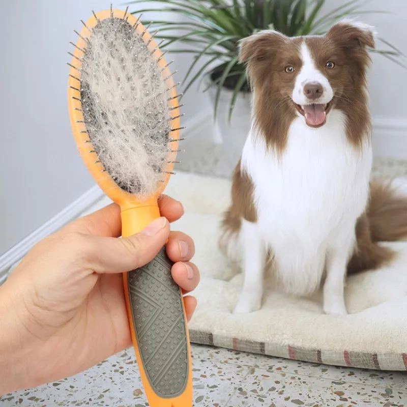 Dog Comb Pet Hair Remover Double-sided Combs for Cats Cleaning Tools Massage Dog Grooming Brush Long Hair Cat Brush Pet Products